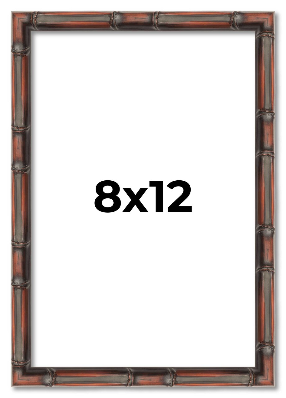 8x12 Bamboo Picture Frame with UV-Resistant Acrylic & Acid Free Backing, Available in 4 Finishes - Brown, Black, Gold, and Natural